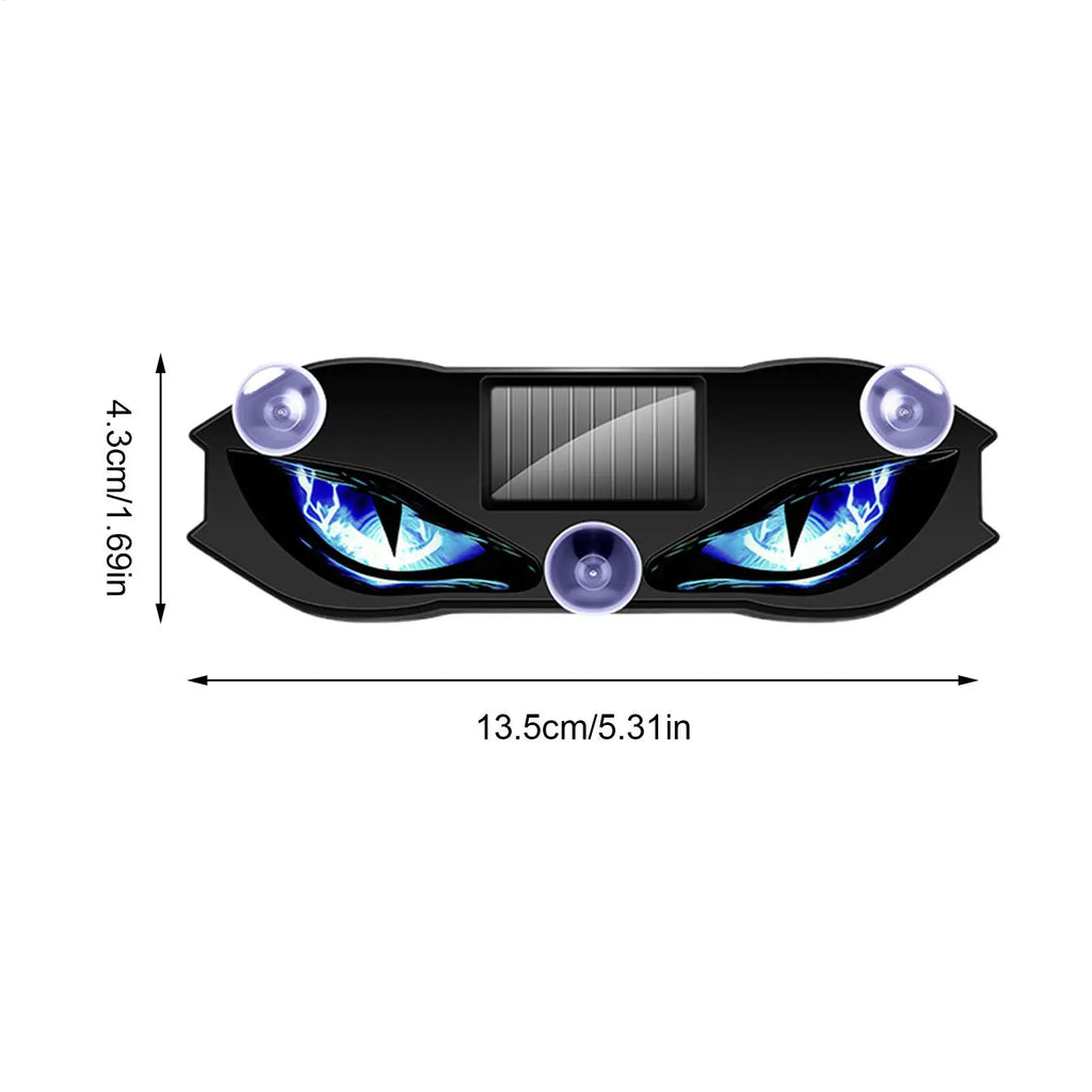 Solar LED Devil Eyes Car Warning Light | Suction Cup Mount