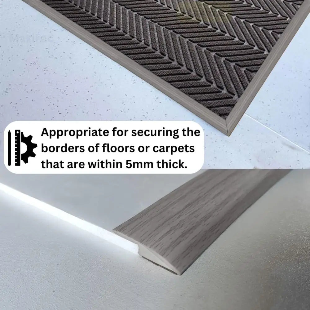 Self-Adhesive PVC Floor Transition Strip – 100cm Threshold Cover