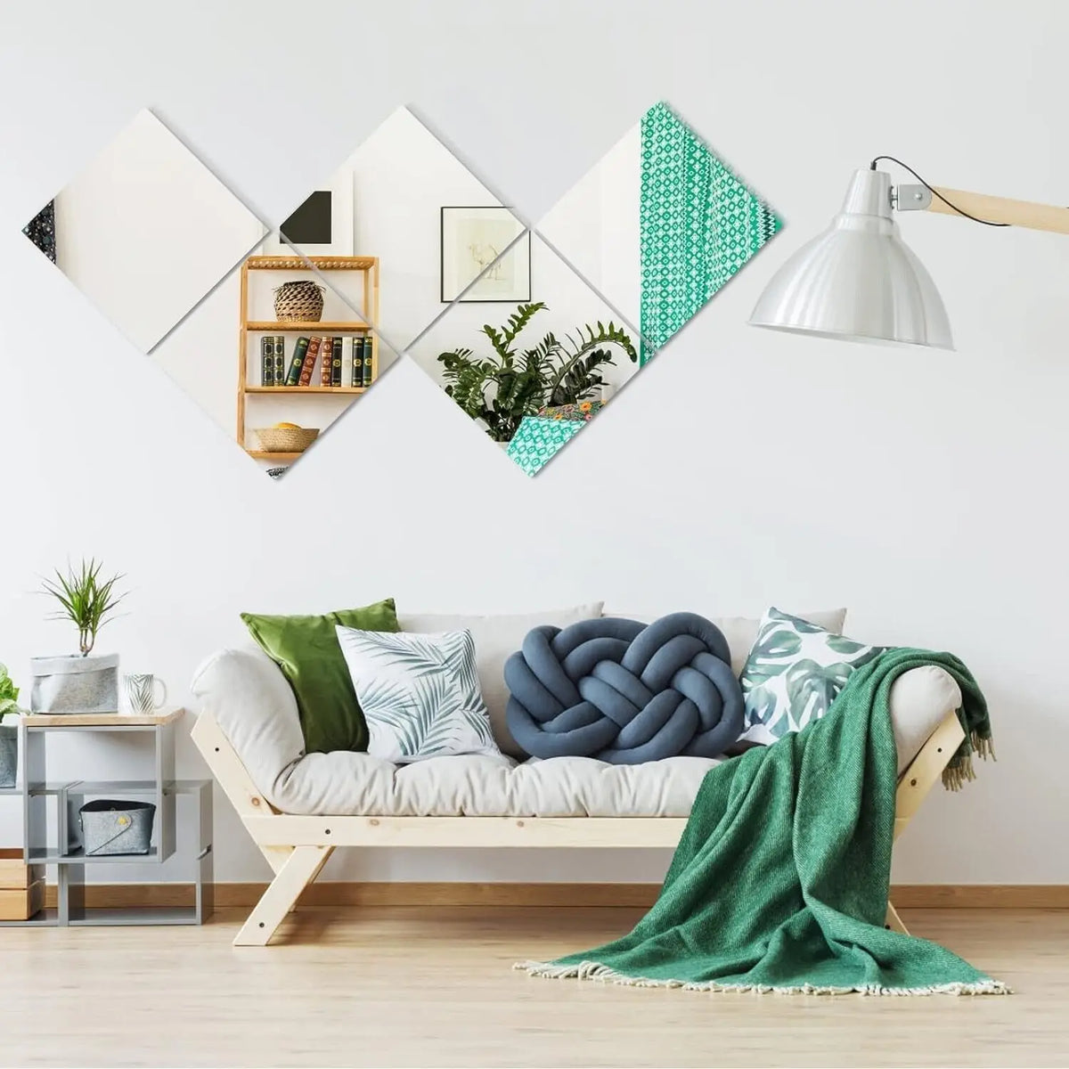 Flexible Acrylic Mirror Tiles | Self-Adhesive 20x20cm Sheets
