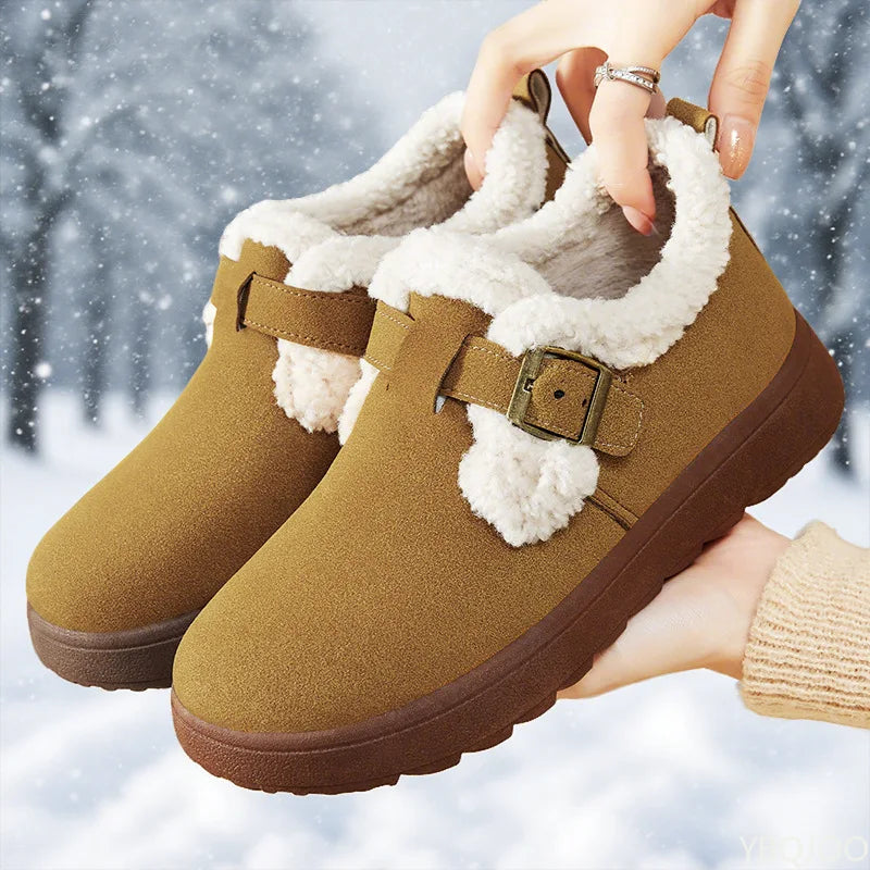 Women's Winter Plush Cotton Ankle Boots | Cozy Slip-On