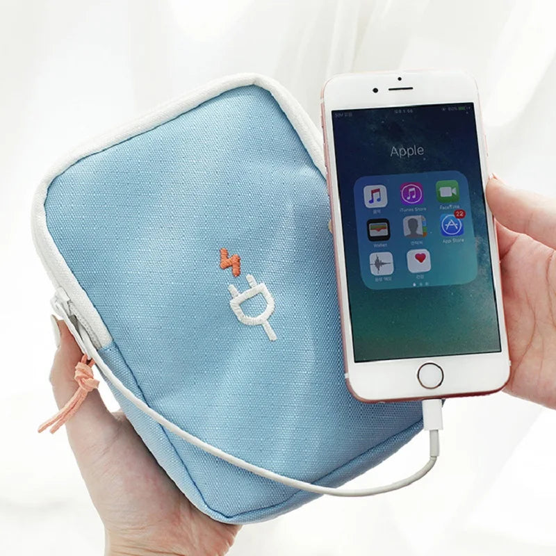Travel Electronics Organizer Bag – Cables, Power Bank & Earphones