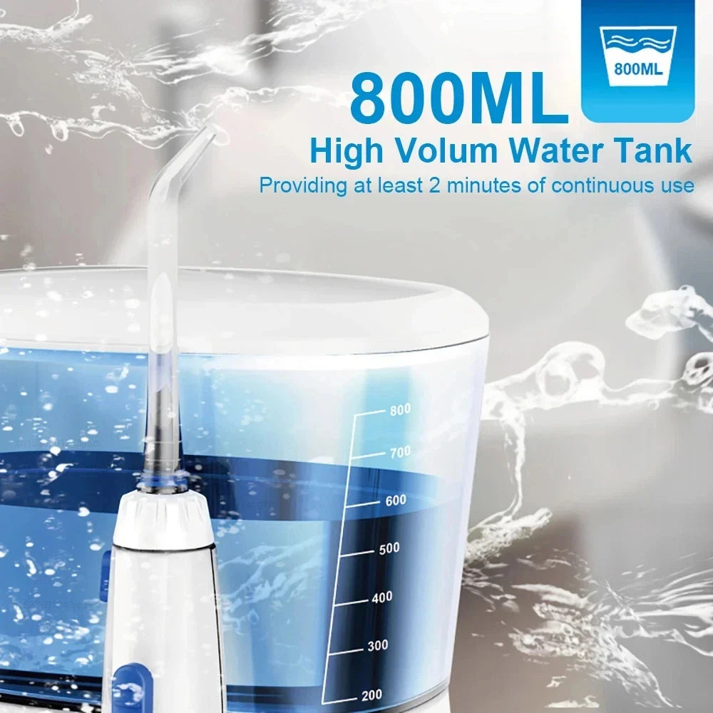 Electric Water Flosser Oral Irrigator 800ML | 10 Pressure Levels