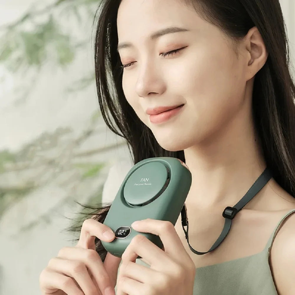 HOMEFISH Mini Portable Bladeless Neck Fan | Rechargeable