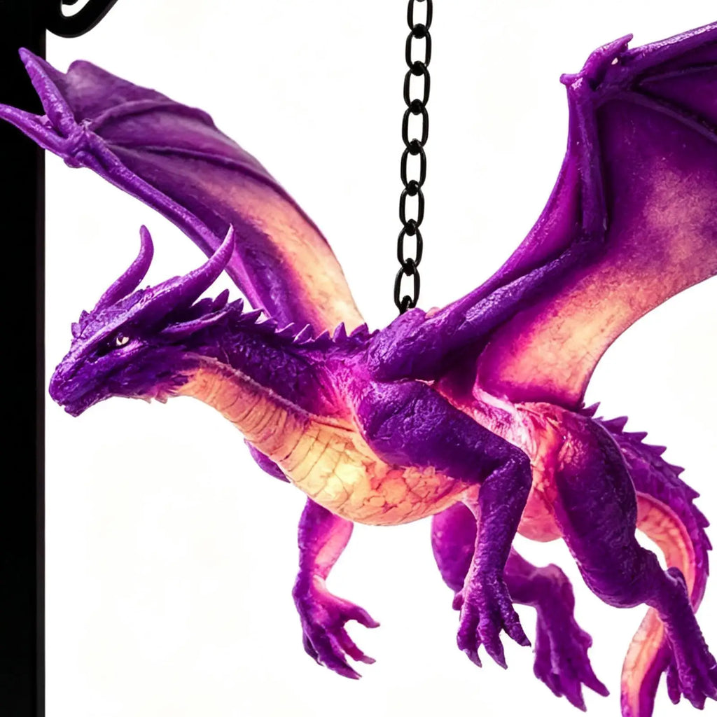 Dragon Bookshelf Lamp – Warm LED Vintage Library Lantern