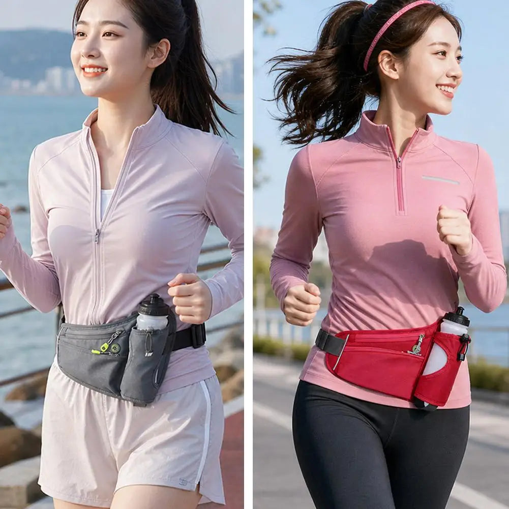 Unisex Running Waist Pack with Water Bottle Holder | Fanny Belt