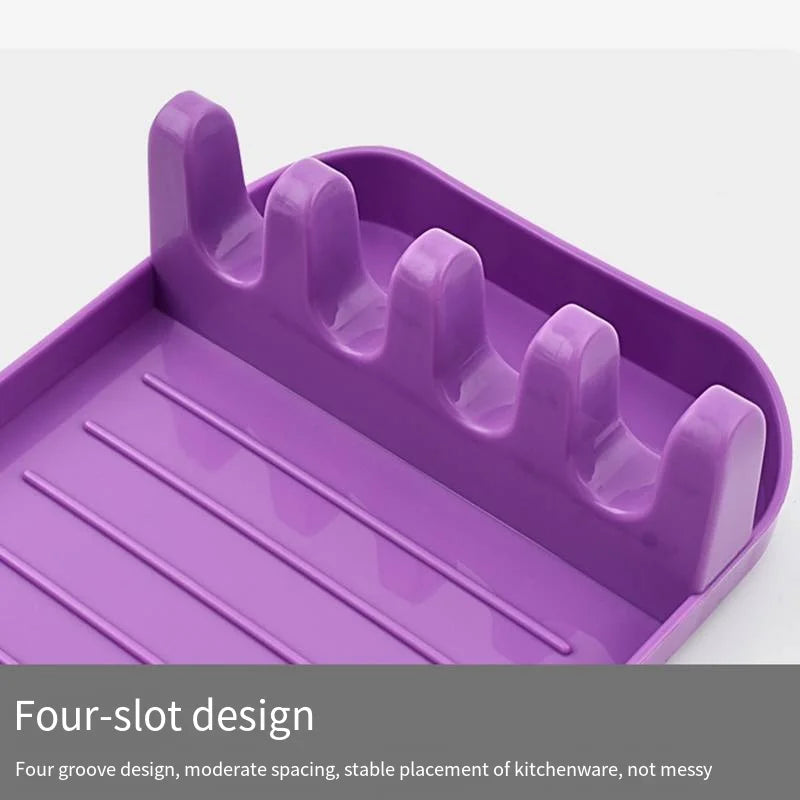 Kitchen Spoon Rest & Utensil Holder – Non-Slip Organizer Rack