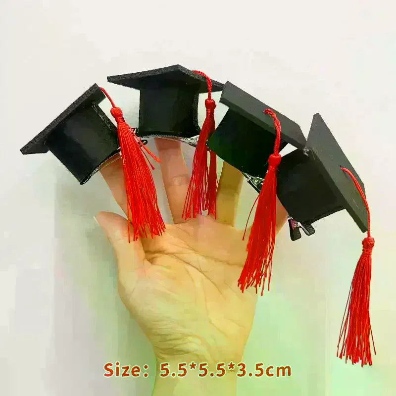 2-Pack Mini Graduation Cap Hair Clips | Party & Photo Prop