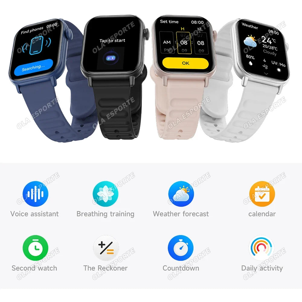 2026 Smart Watch Men Sports Fitness Bluetooth Call Heart Rate Sleep