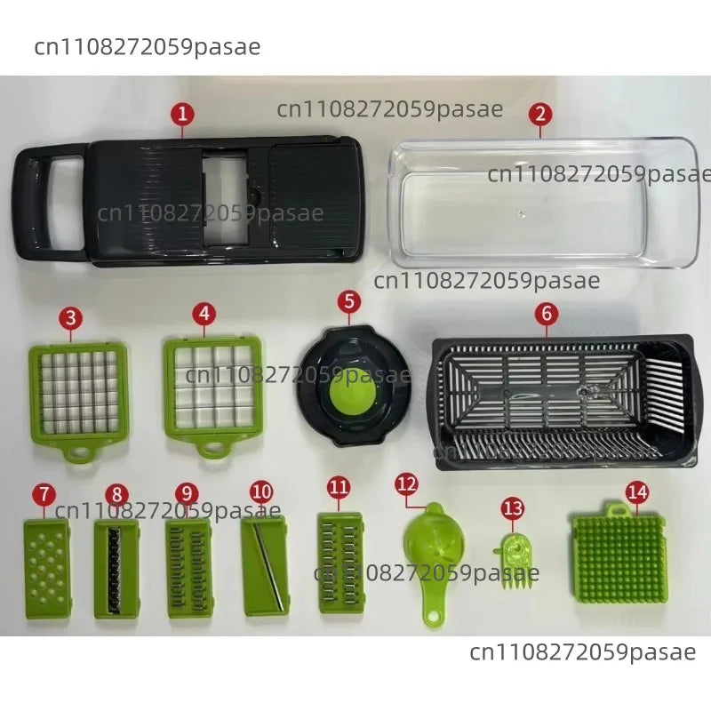 14-in-1 Vegetable Chopper, Slicer & Food Grater | Kitchen Tool