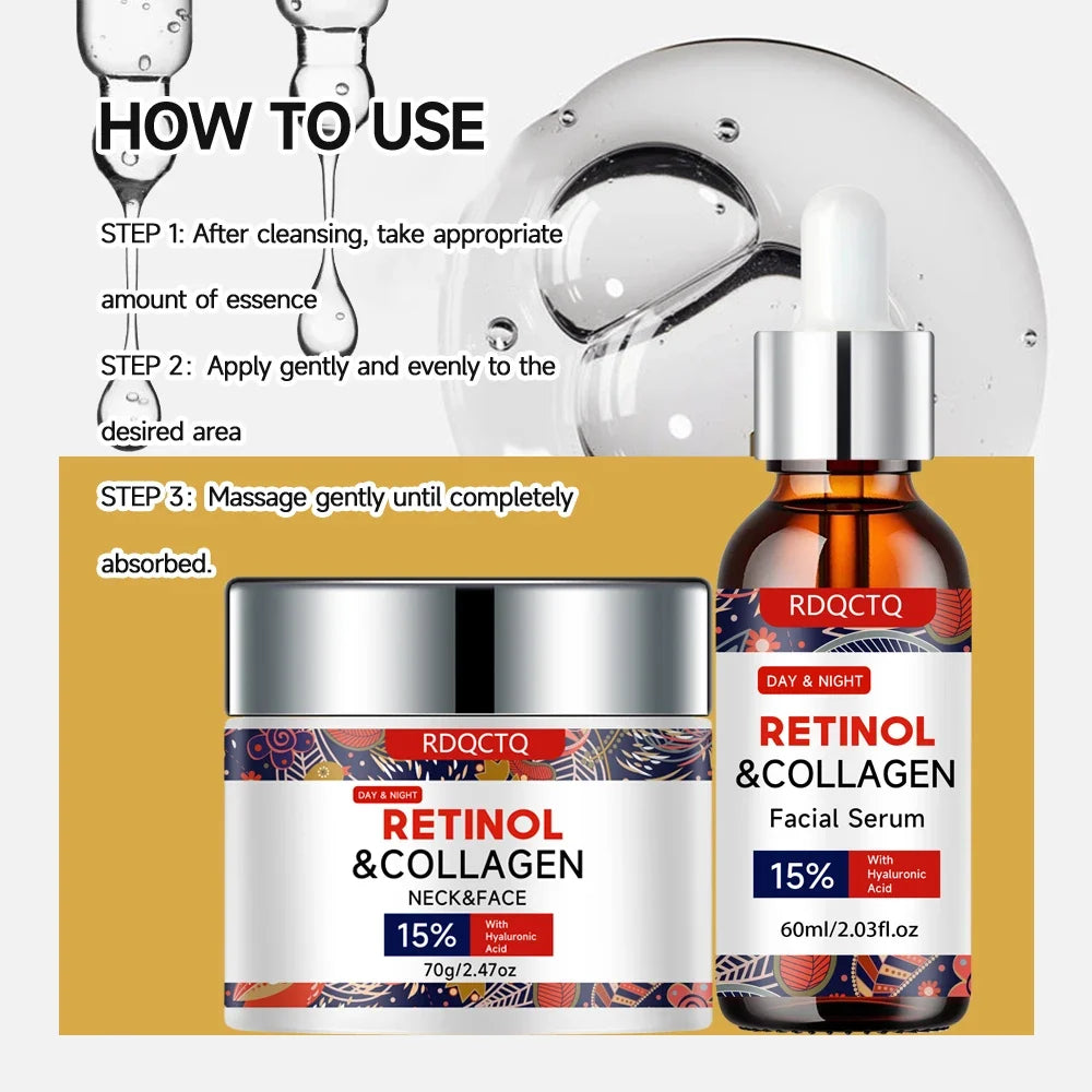 Retinol Collagen Serum | 15% Hyaluronic Acid | Hydrating Set