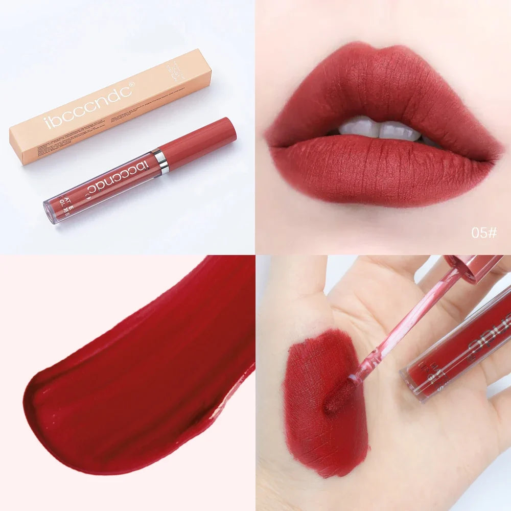 12 Matte Velvet Lip Gloss Waterproof Long-lasting Liquid Lipstick