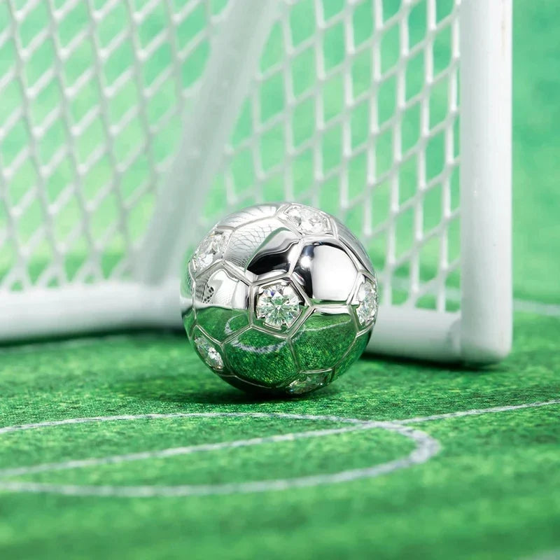 Huitan Football Pendant Necklace – Cubic Zirconia Sport Jewelry