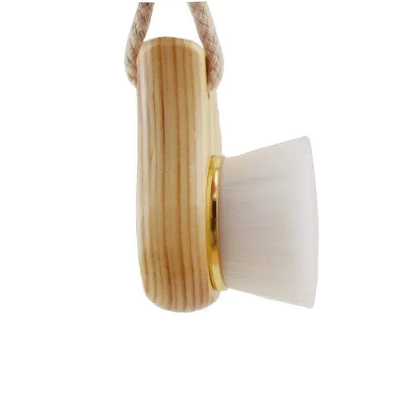 Soft Fiber Facial Cleansing Brush | Wooden Handle Face Brush