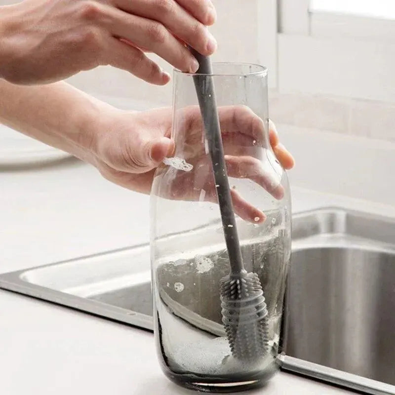 Long Handle Silicone Bottle Brush – Cup & Glass Cleaner