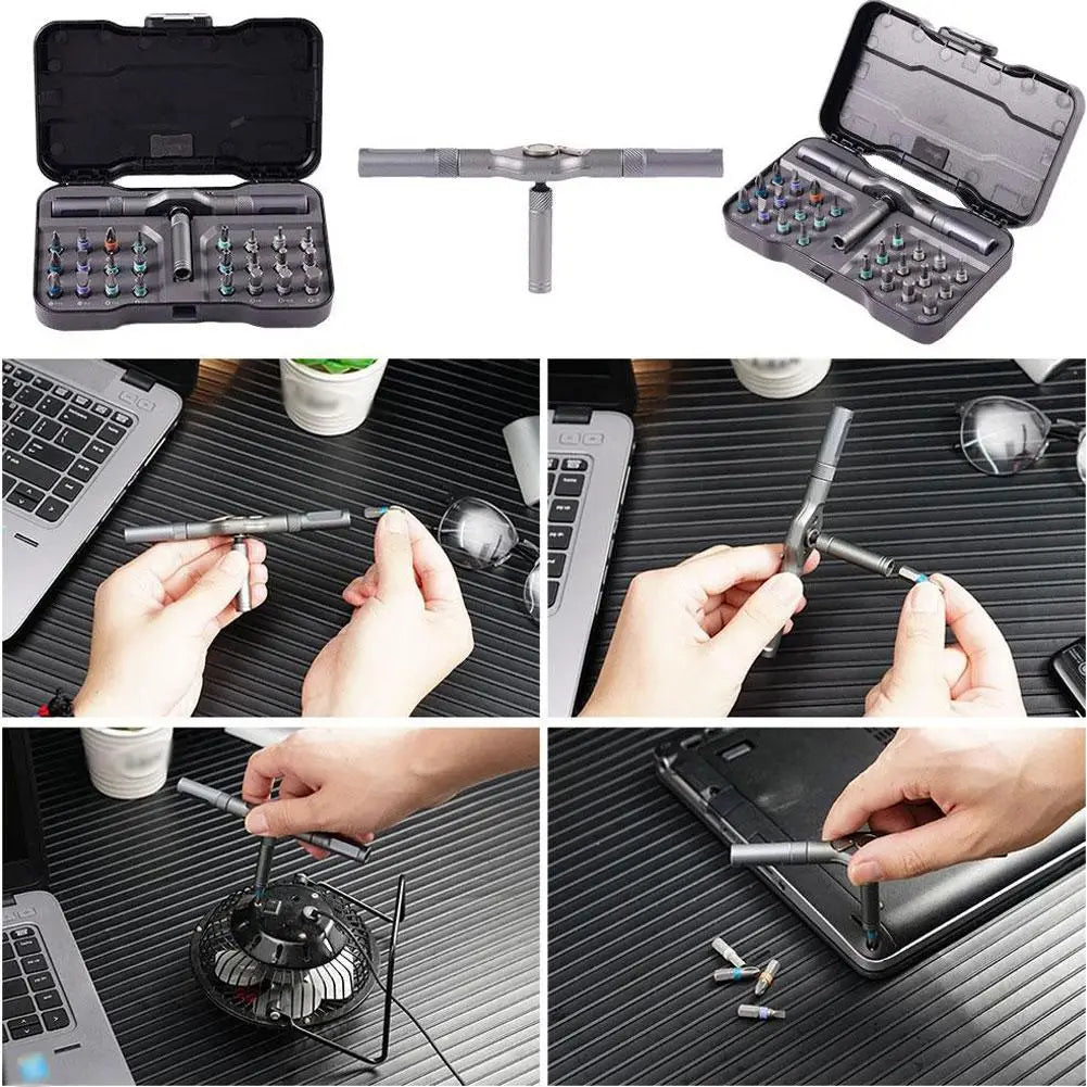 24-in-1 Magnetic Ratchet Screwdriver Set | DIY Home Repair Kit