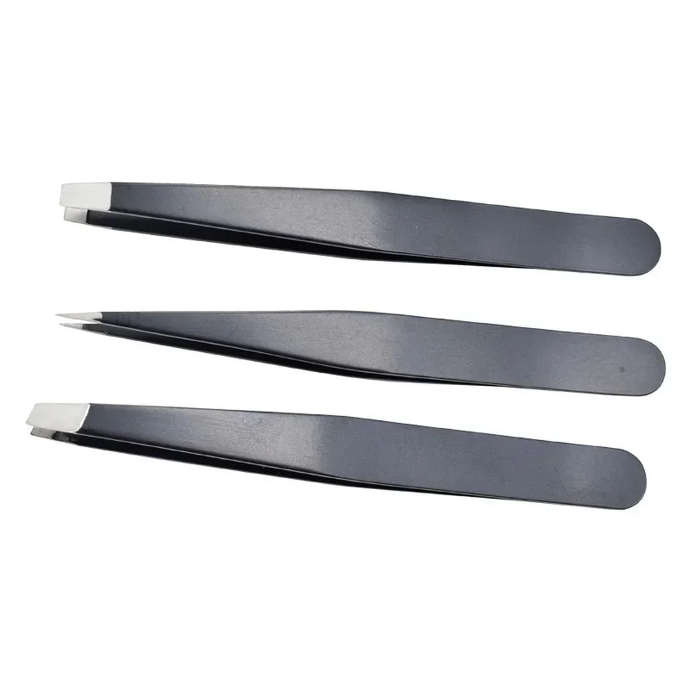 15-Piece Round Tip Nose & Facial Hair Tweezers | Stainless Steel