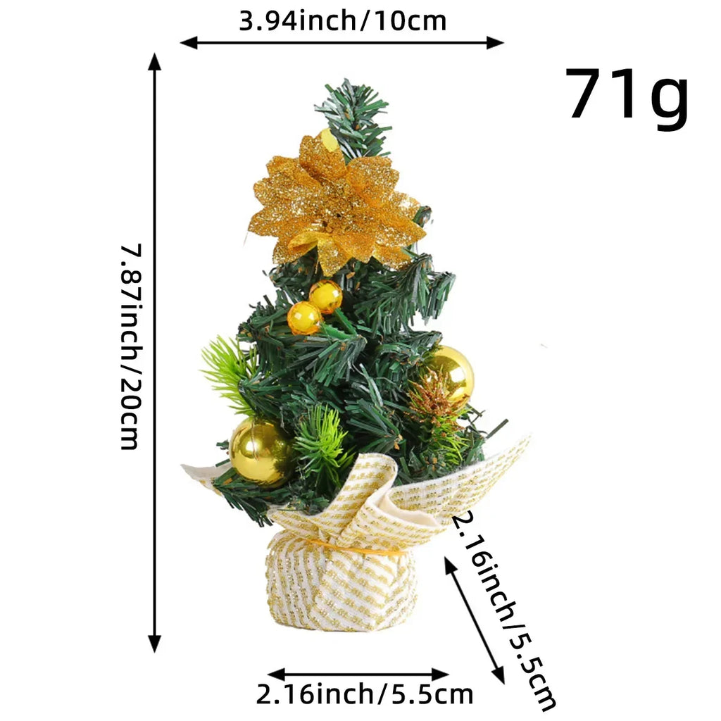 20cm Mini Christmas Tree – Desk & Table Holiday Decor