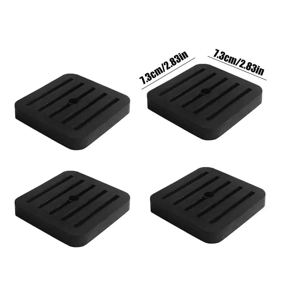 4-Pack Rubber Anti-Vibration Pads for AC & Washing Machine
