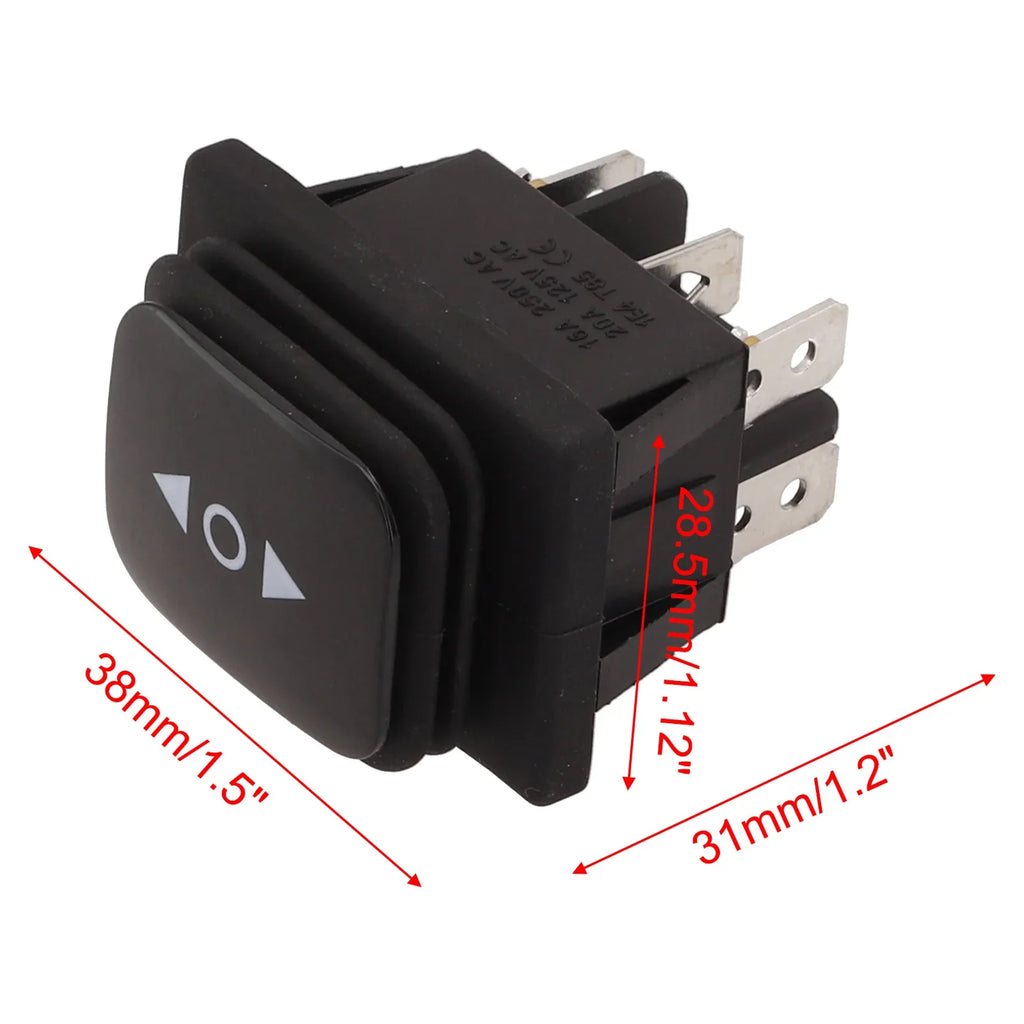 6-Pin Momentary DPDT Polarity Reverse Rocker Switch ON-OFF-ON