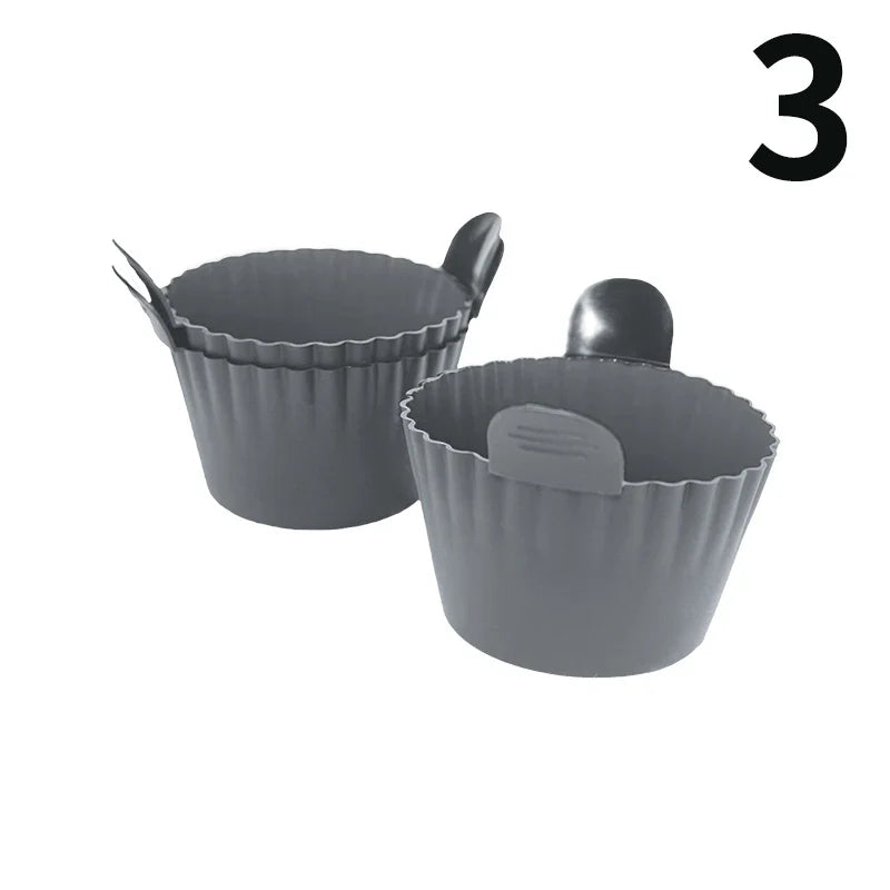 Silicone Air Fryer Egg Poacher Cupcake Baking Cups Ramekins Ovens