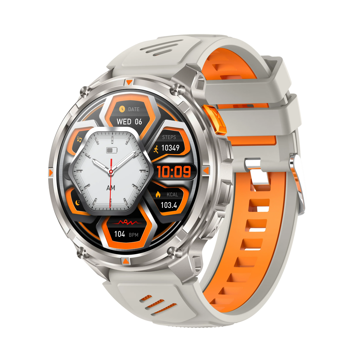 Yoateo Smart Watch – 1100mAh Battery, Bluetooth Call & Compass