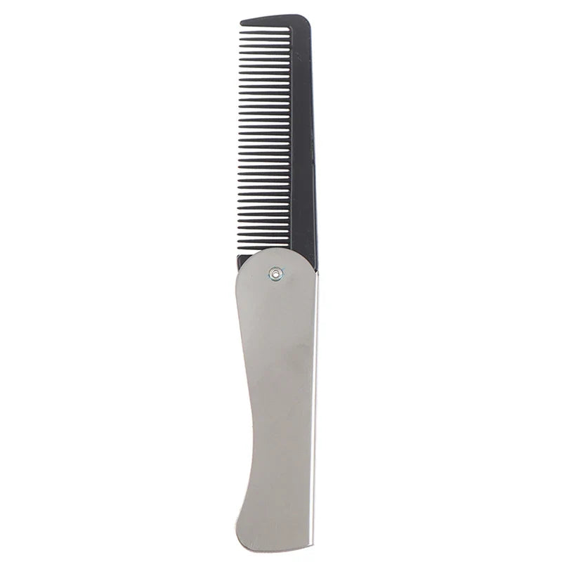 Portable Foldable Metal Pocket Comb – Hair & Beard Grooming