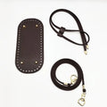 Crochet Handbag DIY Kit – PU Leather Bag Base, Strap & Chain