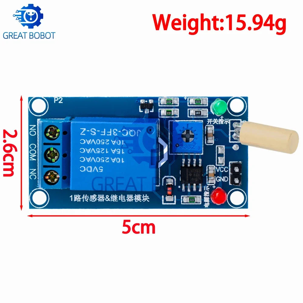 5V/12V Tilt Angle Sensor Relay Module SW520D for Arduino
