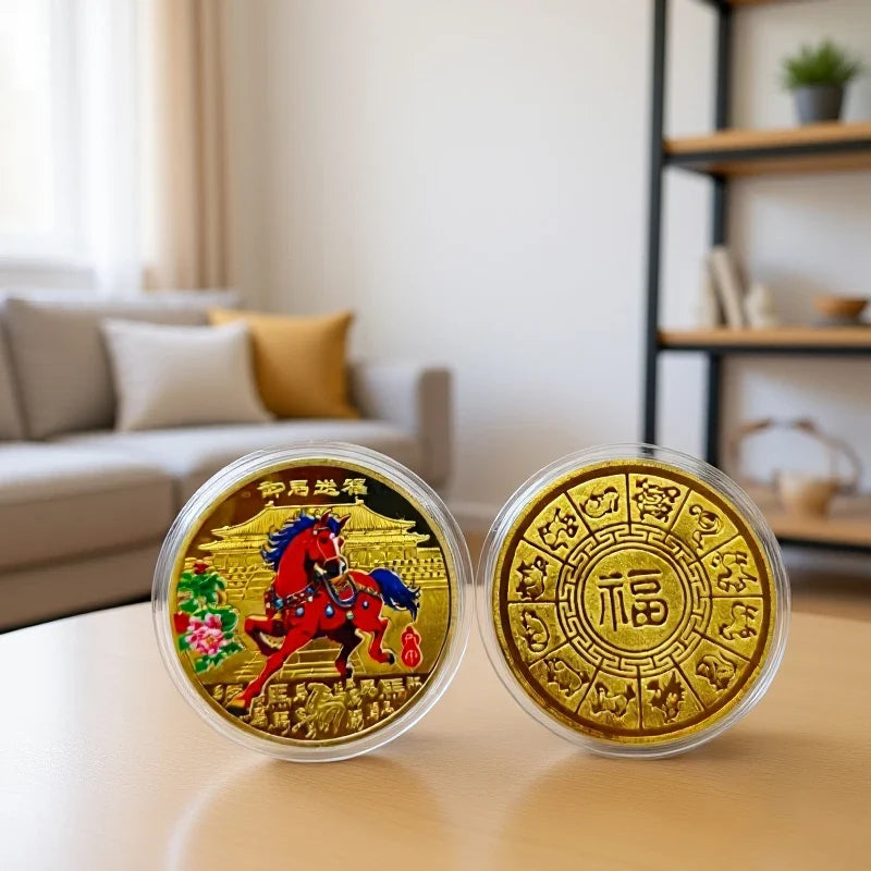 2026 Year of the Horse Lucky Commemorative Coin | 40mm Zodiac