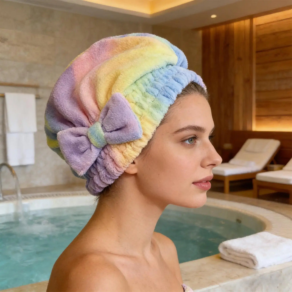Coral Fleece Hair Towel Wrap – Quick-Dry & Frizz Control for Women