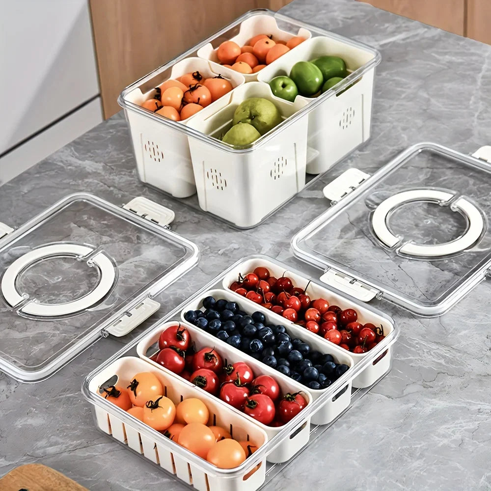 4 & 8 Grid Snack Box – Portable Charcuterie Board with Lid