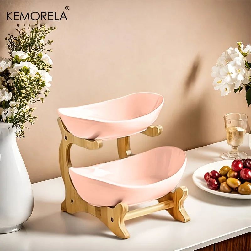 2/3 Layer Tiered Fruit Plate – Modern Plastic Snack & Candy Dish