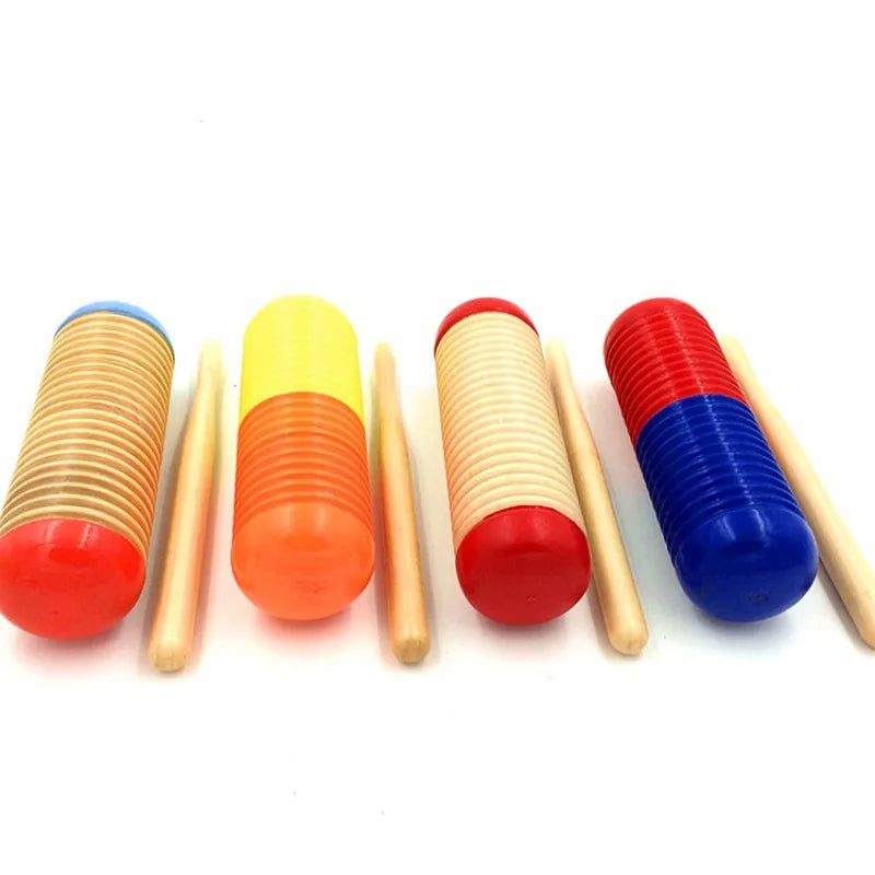 2023 Musical Instrument Rhythm Toy Wooden Guiro Music Baby Kid Child