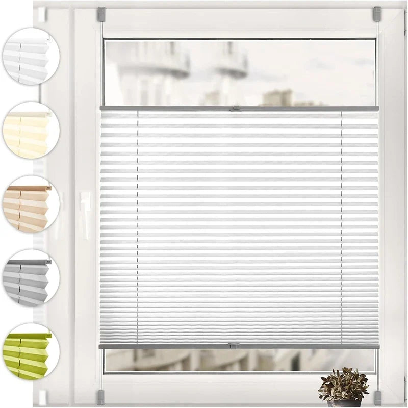 No-Drill Pleated Window Blind Klemmfix Folding Roller Shade