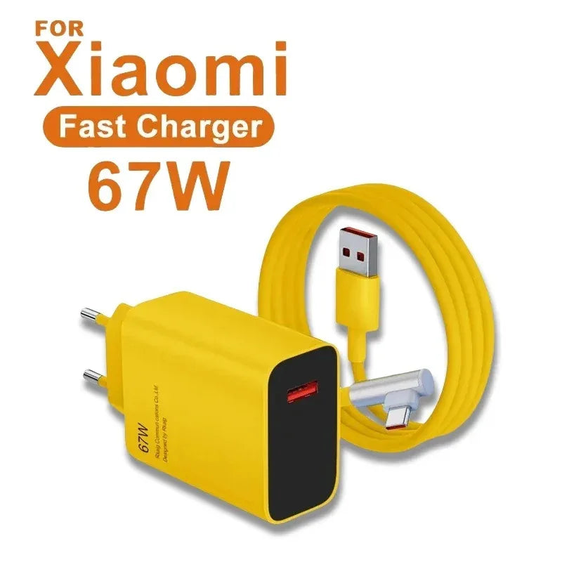 67W USB-C Fast Charger for Xiaomi Redmi – QC3.0 Adapter