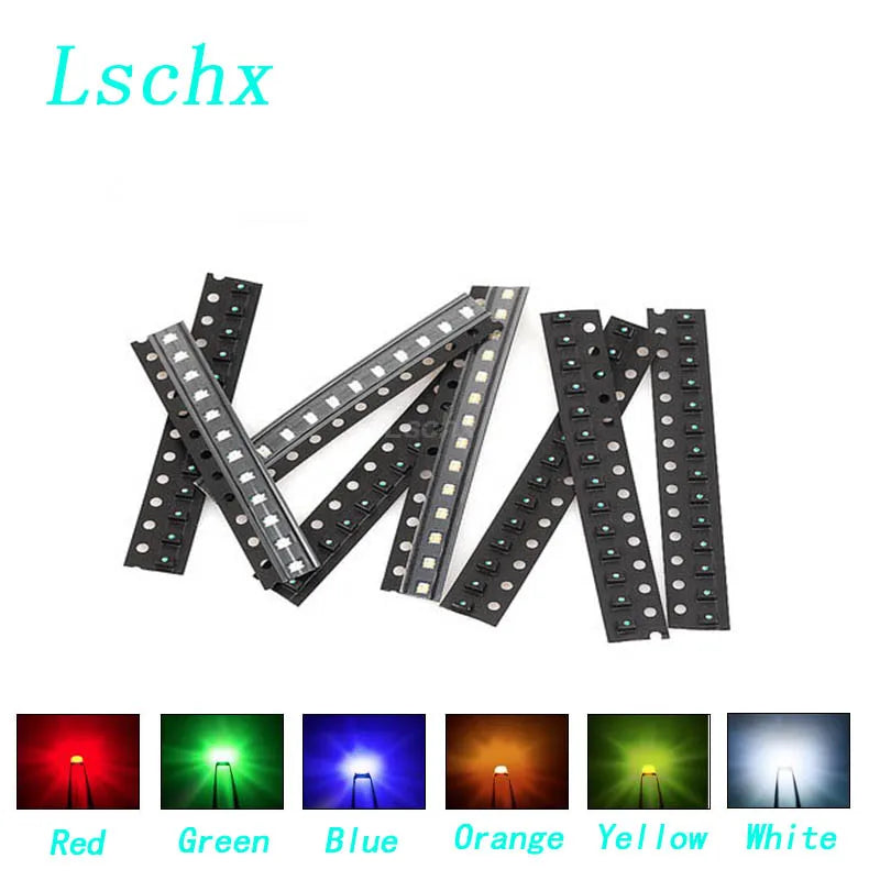 3000pcs 0805 SMD LED Diodes – Red Green Blue White Yellow