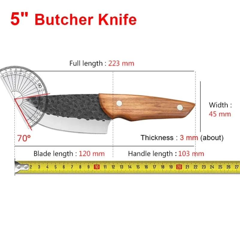 InLeung Forged Stainless Steel Boning Knife – Sharp Butcher Cleaver