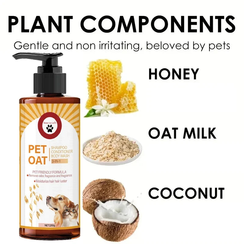 Pet Shampoo for Dogs & Cats – Odor Control, Soft Coat & Fresh Scent