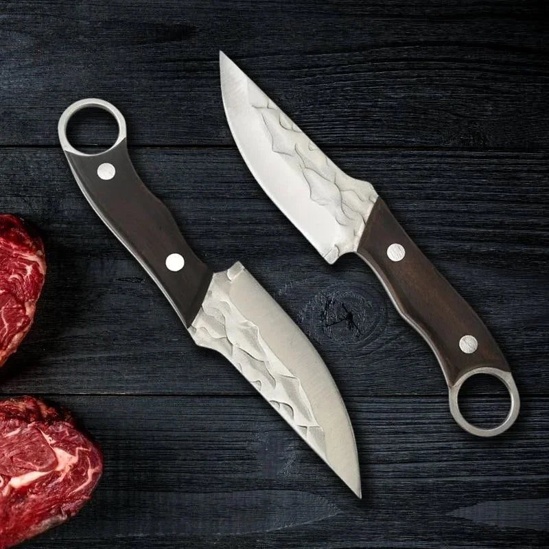 Hand Forged High Carbon Steel Chef Knife with Sheath