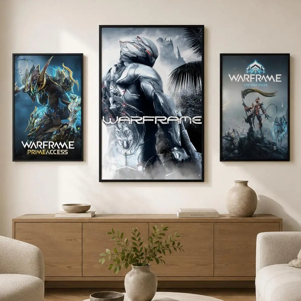 Warframe Game Poster – Self-Adhesive Waterproof Wall Art