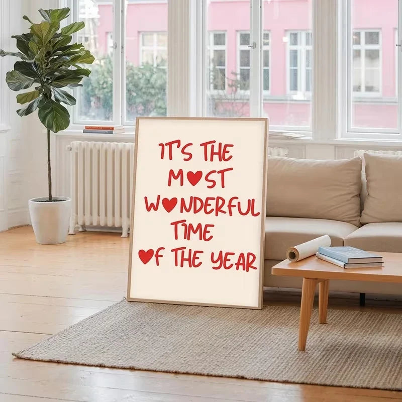 Holiday Quotes Canvas Wall Art Print | Home Décor Poster