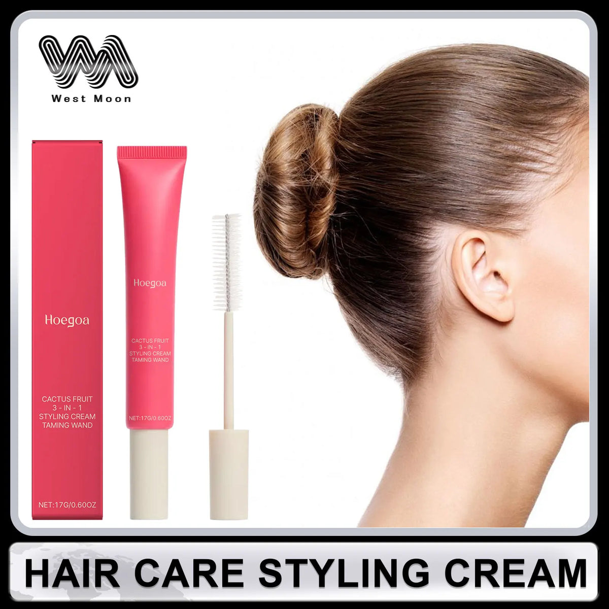 HOEGOA 3-in-1 Hair Styling Cream – Frizz Control & Volume