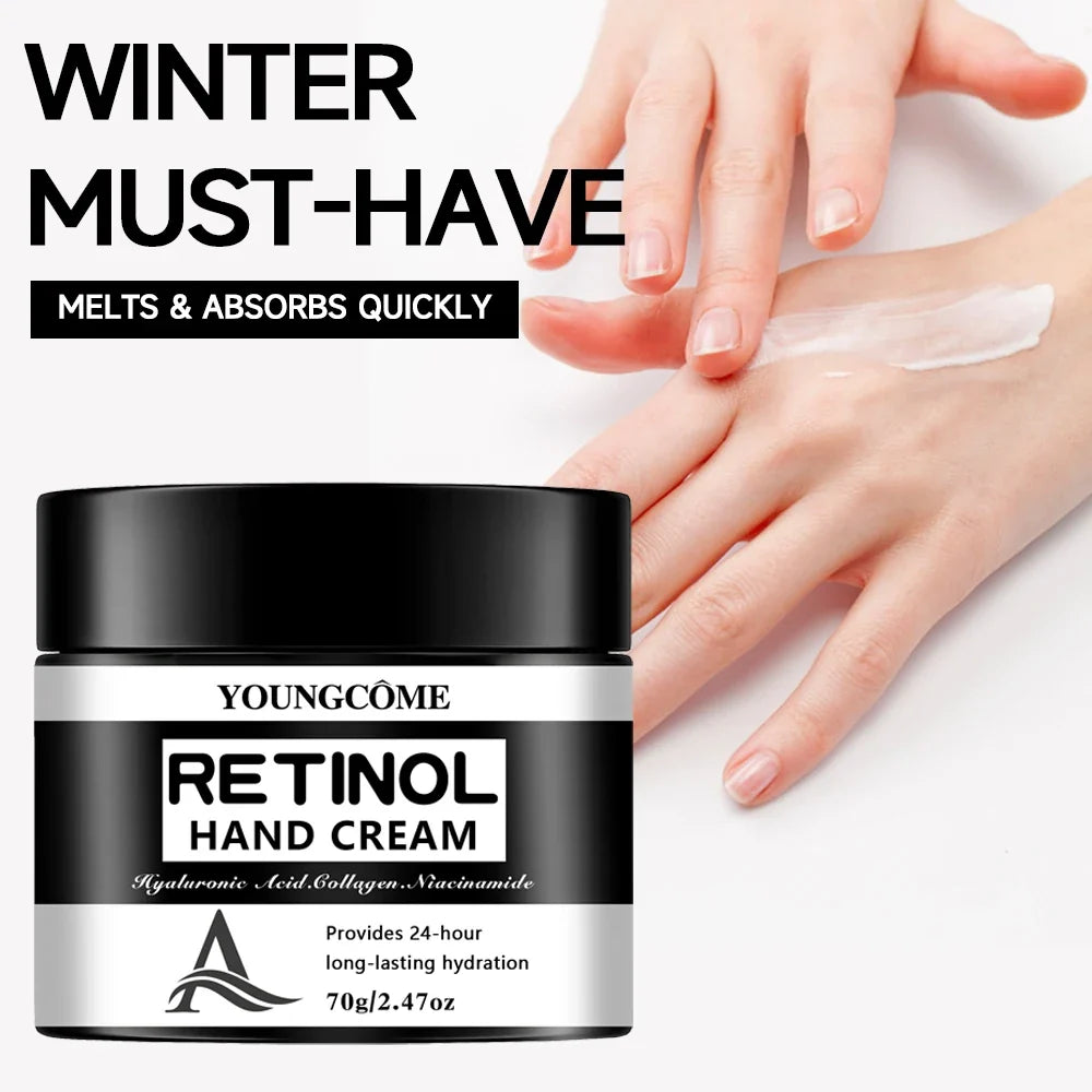 YOUNGCOME Retinol Hand Cream Hyaluronic Acid Collagen 24-Hour