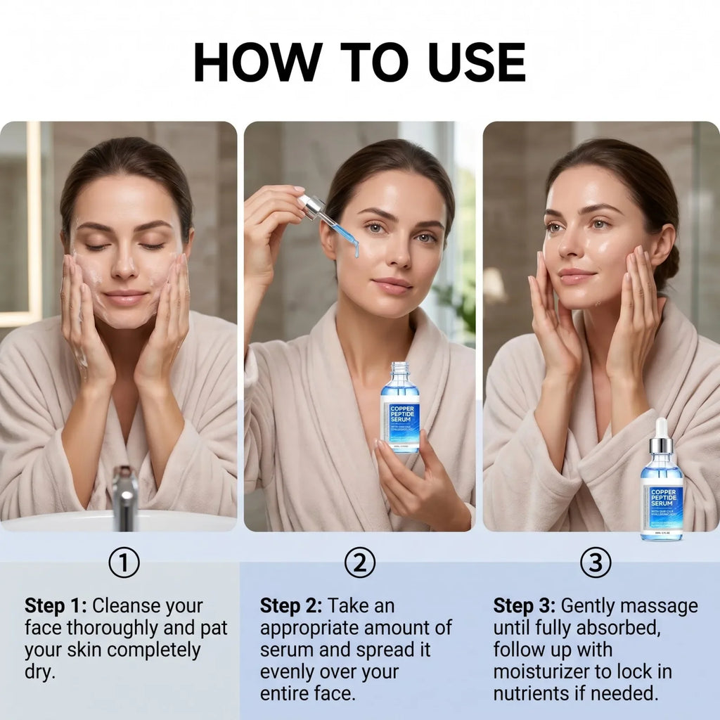 Copper Peptide Face Serum GHK-Cu, Hyaluronic Acid & Niacinamide