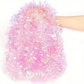 Christmas Tinsel Garland Pink Glittering Decoration Tree Party