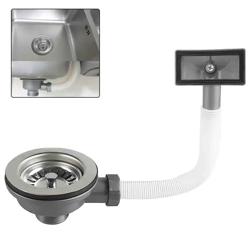 Stainless Steel Sink Drain Strainer Basket & Overflow – 114mm