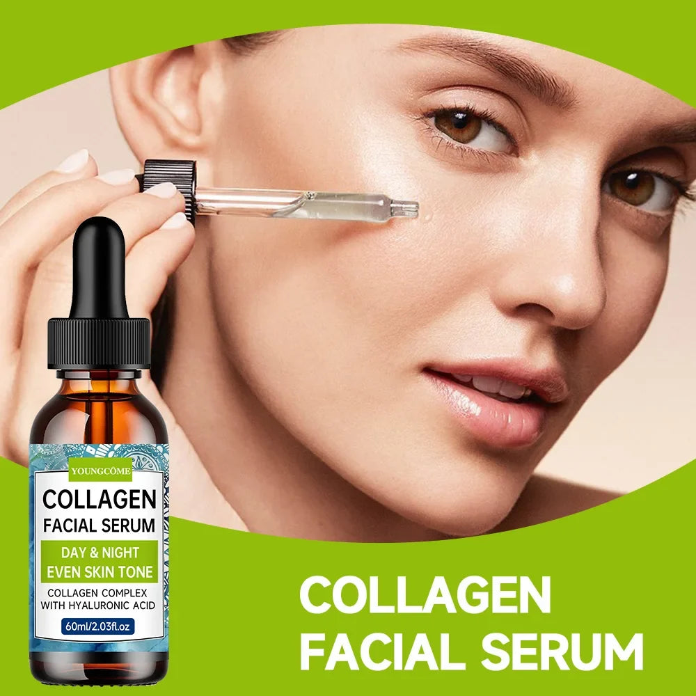 Collagen Face Serum Hyaluronic Acid Day Night Hydrating Moisturizer