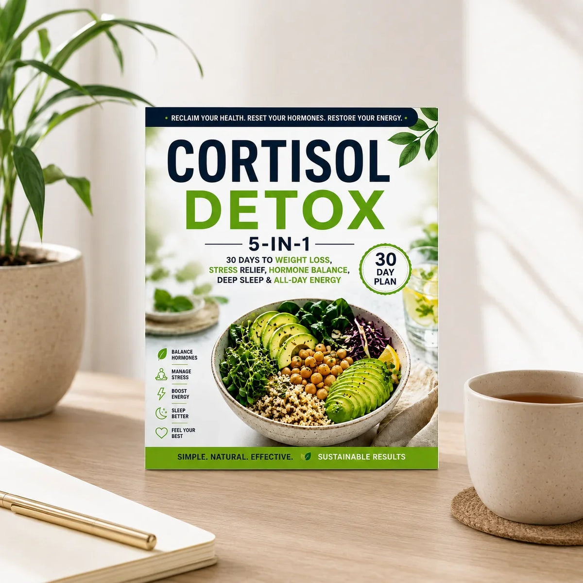 Cortisol Detox 5-in-1 30 Day Guide Weight Management Stress Relief