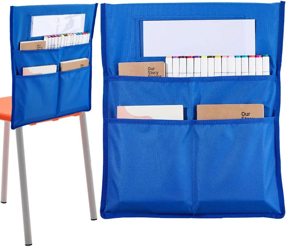 Chair Back Pocket Organizer 19x16.5" | 3-Pocket Classroom Bag