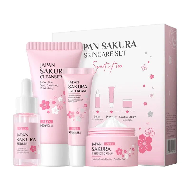 LAIKOU Sakura 4-Piece Hydrating Brightening Skincare Set
